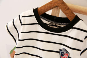 Ropa Deportiva Informal para Niños, Conjunto de Camiseta de Manga Corta para Niños, Conjuntos de Camisetas y Pantalones con Rayas - Product Image 5