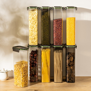 Noodle <b>Storage</b> <b>Box</b> Transparent Airtight Cylinder Clip On <b>Lid</b> Kitchen Food Grain Container 800Ml - Product Image 1
