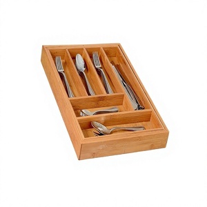Five Slot <b>Cutlery</b> Holder Wooden <b>Cutlery</b> Holder Customized Size And Shape Knife Spoon And Fork Storage Holder - Product Image 1