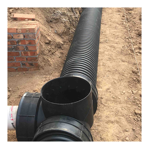 Tubería de <span class=keywords><strong>Drenaje</strong></span> Corrugada de Doble Pared Reforzada con Alambre de Acero HDPE de 200mm, 300mm, 500mm, 600mm, 48 Pulgadas, con Banda de Acero - Product Image 6