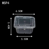 Gobelets en plastique jetables MERCURA à double paroi, ronds et fendus, en PP, avec couvercle, transparents, scellables, modernes, pour sauces de voyage