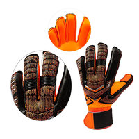 Sarung Tangan Kiper Sepak Bola Profesional Berkualitas Tinggi Ahira, Full Finger, Tali Pergelangan Tangan Dapat Disesuaikan, Desain Bernapas, Cengkeraman Super
