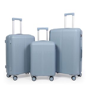 Set di Tre Valigie in Poliestere Ultra-leggero da 20 Pollici, Grande Capacità, <span class=keywords><strong>Ruote</strong></span> Universali, Chiusura con Password - Product Image 1