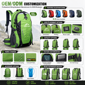 Outdoor Hiking Backpack <strong>Waterproof</strong> Trekking <strong>Rucksack</strong> for Climbing Camping Large Capacity Men Women Travel Bag Custom Logo - Product Image 2
