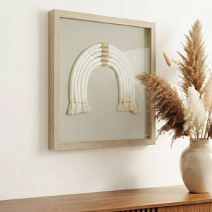 3D 직조 미니멀리스트 벽걸이 장식, 고투명 유리 커버 및 PS 프레임 포함 - Product Image 1