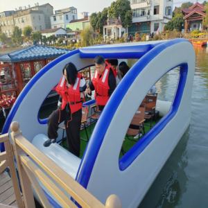 豪華なカタマランフロートチューブボートインフレータブルハウスボートヨットの冒険のための海 - Product Image 2