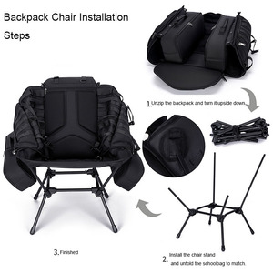 Versatile zaino impermeabile da arrampicata con struttura esterna in materiale Oxford sedia a mano per avventure all'aria aperta - Product Image 2