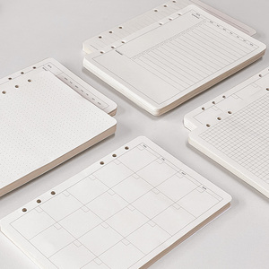 A5 A6 Papel de hojas sueltas de 6 agujeros Núcleo de repuesto Página interior Todolist <span class=keywords><strong>Plan</strong></span> semanal mensual Rejillas Matriz de puntos en blanco Estilo espiral A3 - Product Image 4