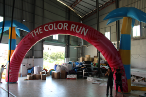 Arco inflable con forma de palmera en oferta para fiestas comerciales al aire libre o eventos publicitarios. - Product Image 2