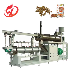 Extrudeuse automatique à double vis Ligne de traitement des aliments secs pour chats et chiens Moteur PLC Acier inoxydable de qualité alimentaire pour la production d'aliments pour animaux de compagnie - Product Image 1