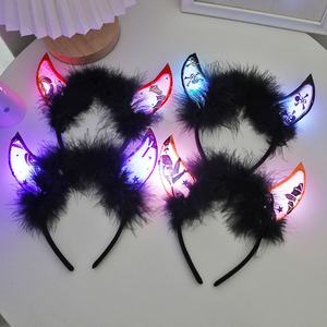 Bandeau fantôme pour enfants Guirlande de cheveux rougeoyante Bandeau LED clignotant pour les événements de fête d'Halloween Bandeau lumineux - Product Image 2