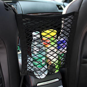 Bolsa de malla elástica para almacenamiento entre asientos de coche, divisor de coche, barrera para mascotas, organizador de bolsas de malla elástica, accesorios para automóvil - Product Image 3