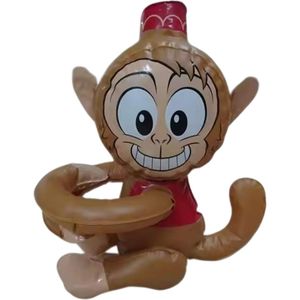 Anneau de gymnastique gonflable pliable léger en PVC, motif singe émoticône mignon, le plus vendu, pour enfants, idéal pour s'amuser - Product Image 2