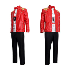Nuevo Conjunto <span class=keywords><strong>de</strong></span> Disfraz <span class=keywords><strong>de</strong></span> Michael Jackson 2026 para Hombre, Chaqueta y Pantalones con Lentejuelas, Ropa <span class=keywords><strong>de</strong></span> <span class=keywords><strong>Baile</strong></span> MJ, Colores Rojos Brillantes, Estilo Vintage - Product Image 4