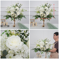Centre de table de mariage, décoration de table, arrangement floral, fleurs artificielles, boule de fleurs en soie rose pour la décoration de fête