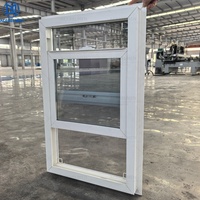 Fenêtre américaine en PVC à simple battant vertical coulissant, économie d'énergie, étanche, personnalisée, en vinyle, pour nouvelle construction