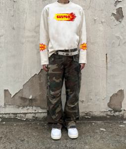 Dtg Print Logo Mock Neck Heavyweight Drop Shoulder Cotton Boxy Camiseta personalizada para hombre Streetwear Camiseta de manga larga de gran tamaño - Product Image 3