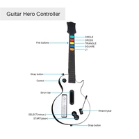 Control Remoto Inalámbrico para Guitarra, Juego de Guitar Hero para Wii, Guitar Hero y Juegos de Rock Band (Excepto Rock Band 1), Color Blanco, Gamepad