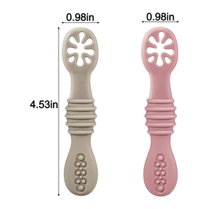 Ensemble d'alimentation pour bébé en silicone de haute qualité, personnalisé, écologique, en forme d'ours, avec assiette, cuillère et fourchette - Product Image 3