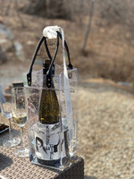 Sac à vin en PVC transparent pliable, 10 unités, pour glace, seau pour refroidisseur de vin avec impression personnalisée