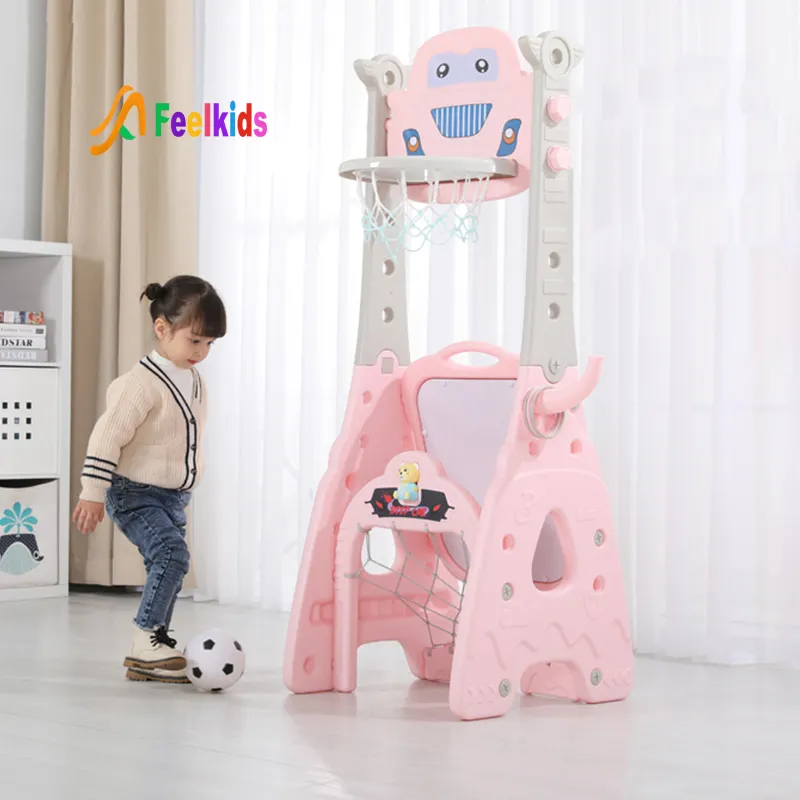 Feelcrianças argola de apoio de basquete, mini argola de plástico para o bebê jogar quarto interno