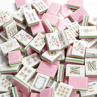 Jeu de Mahjong Américain de Luxe Pliable Écologique Style Nature Walk avec Tuiles en Acrylique à Motif Gravé et Conception Artisanale à 4 Couches
