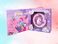 Nouvelle Boîte à Maquillage et Bijoux en Plastique à 3 Niveaux pour Enfants, Jouet Non Toxique à Finition Scintillante pour Jeu d'Imitation des Petites Filles