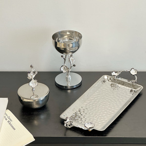 Ensemble de brûleurs d'encens en acier inoxydable de luxe moderne de 3 pièces de style arabe de bonne qualité pour la maison Propriétés aromatiques Carton emballé - Product Image 3