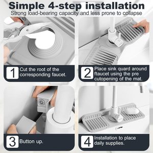 LEDUN 2025 3 colori rubinetto in Silicone stuoia di scarico <span class=keywords><strong>lavello</strong></span> da cucina paraspruzzi <span class=keywords><strong>lavello</strong></span> da cucina tappetino protettivo di scarico in Silicone esteso tappetino di scarico - Product Image 5