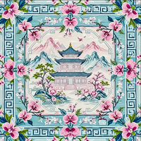 Kedatangan Baru Alas Mahjong Golden Pond (ORCHID RUG) Lipat Modern Tahan Air Anti-selip Peredam Suara untuk Permainan Mahjong