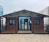 Maison préfabriquée modulaire extensible en conteneur, petite maison chinoise en acier pliable