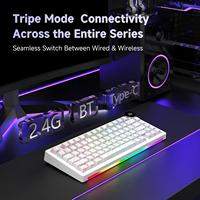 Nuevo Teclado Mecánico AJAZZ AK820 V2 PRO 75% con Pantalla Inteligente TFT, Batería de 10000 mAh, Frecuencia de Sondeo Dual de 8K, Teclado Inalámbrico para Juegos