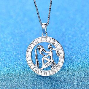 Personalized Jewelry Silver Custom 18k Gold Plated Horoscope Coin Pendant Stainless Steel 12 Zodiac Sign <strong>Constellations</strong> <strong>Necklace</strong> - Product Image 5