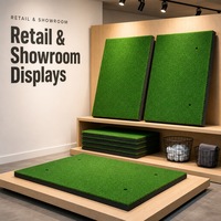 Tapis de frappe pour practice de golf en mousse NBR, tapis d'entraînement de golf portable PA