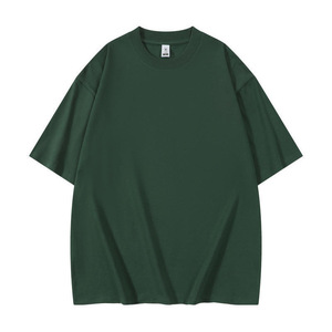 เสื้อยืดสีพื้น ผ้าฝ้ายเนื้อหนา สวมใส่สบาย ทรงโอเวอร์ไซส์ ใส่ได้ทั้งชายและหญิง - Product Image 3