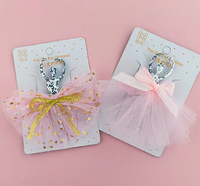 Pince à cheveux tendance pour filles, motif danseuse de ballet, nœud en tulle étoile rose avec paillettes argentées, accessoires pour enfants