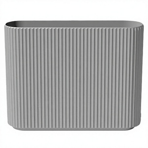 Garden Modern White Giant <b>Rectangular</b> Fiberglass Smooth Durable <b>Outdoor</b> Indoor Floor Large Decorative <b>Planter</b> Pot 2 Sizes - Product Image 3