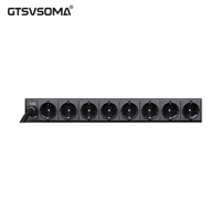 GTSVSOMA DR228 1U Séquenceur d'alimentation 10 canaux monté en rack métallique avec écran rétroéclairé 6000W AC 100-240V Alimentation électrique Norme européenne