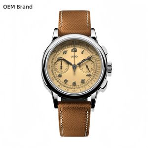 Montre multifonction en acier inoxydable personnalisée de 39 mm, équipée d'un mouvement <span class=keywords><strong>Seiko</strong></span> <span class=keywords><strong>VK64</strong></span>, affichage des secondes, chronographe à quartz - Product Image 1