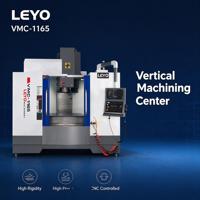Centre d'usinage vertical LEYO VMC1165 CNC 3 axes, fraiseuse robuste avec broche BT40, ATC, pour le traitement des métaux et la coupe rigide