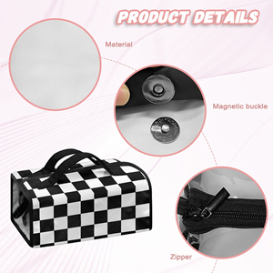 Bolsas de <span class=keywords><strong>Maquillaje</strong></span> y Cosméticos Plegables Cuatro en Uno, Portátiles, de Gran Capacidad, con Malla Desmontable, Personalizadas y Nuevas para Mujer - Product Image 2