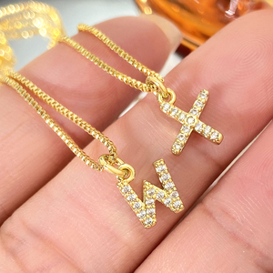26 letras del alfabeto en circonita cúbica, dijes iniciales para personalizar nombres, pequeños accesorios para la creación de joyas. - Product Image 2
