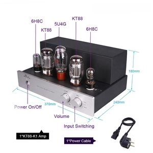Amplificador de Tubos de un Solo Extremo Clase A Oldchen KT88-K1, Amplificador de Potencia Estéreo de Alta Fidelidad con Tubos de Vacío KT88 6H8C 5U4G - Product Image 4