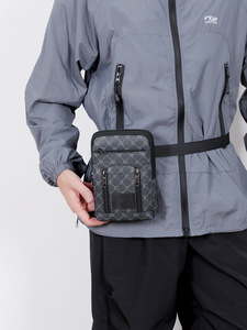Men's PU Leather Sling <b>Bag</b> <b>Small</b> Geometric Pattern Zipper Closure Waterproof Outdoor Crossbody <b>Bag</b> All Seasons - Product Image 1