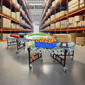 Satılık yüksek kaliteli elektrik güç geri çekilebilir esnek genişletilebilir makaralı konveyör - Product Image 3