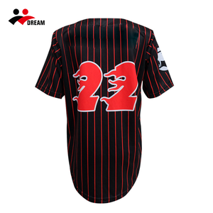 Maglietta da Baseball professionale personalizzata con maglie da Baseball da uomo a strisce sublimate personalizzate - Product Image 2