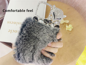 <span class=keywords><strong>Coque</strong></span> de luxe en fourrure de lapin pour <span class=keywords><strong>iPhone</strong></span> <span class=keywords><strong>14</strong></span> Mini <span class=keywords><strong>14</strong></span> <span class=keywords><strong>Pro</strong></span> <span class=keywords><strong>Max</strong></span>, étui en fourrure de diamant - Product Image 2