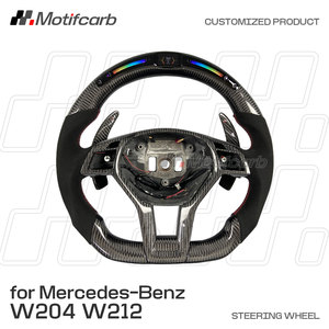 Volante de Fibra de Carbono con LED Personalizado para Mercedes-Benz W204 W212 C206 AMG Clase C Clase E GLA45 CLS63 C63 E300 E63 SL63 - Product Image 2