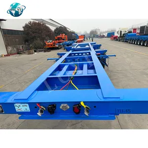 4 Axles 40ft Container Chassis semi Trailer with twist lock Container Carrier Skeleton Semi-trailer