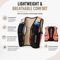 Gilet de course à pied personnalisable et respirant pour femme, avec poche d'hydratation réglable, idéal pour l'ultra-marathon, le jogging et le cyclisme